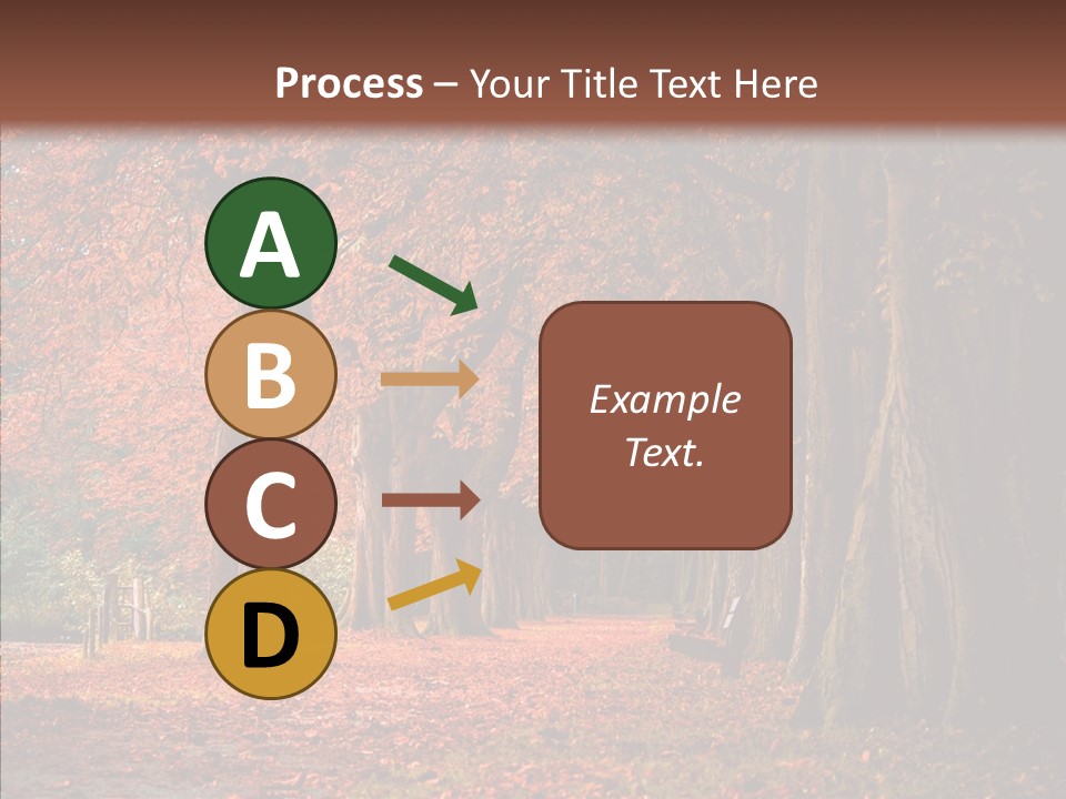 Walkway Foliage Orange PowerPoint Template