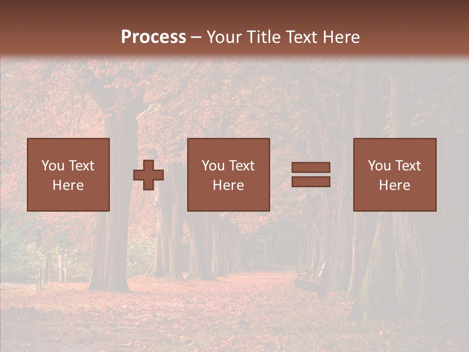 Walkway Foliage Orange PowerPoint Template