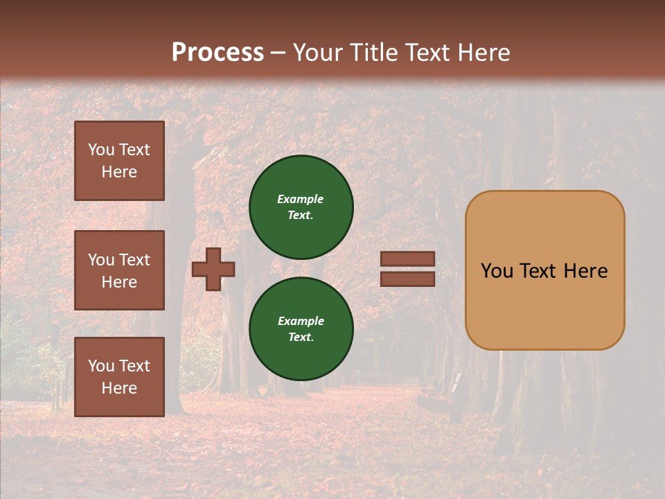 Walkway Foliage Orange PowerPoint Template