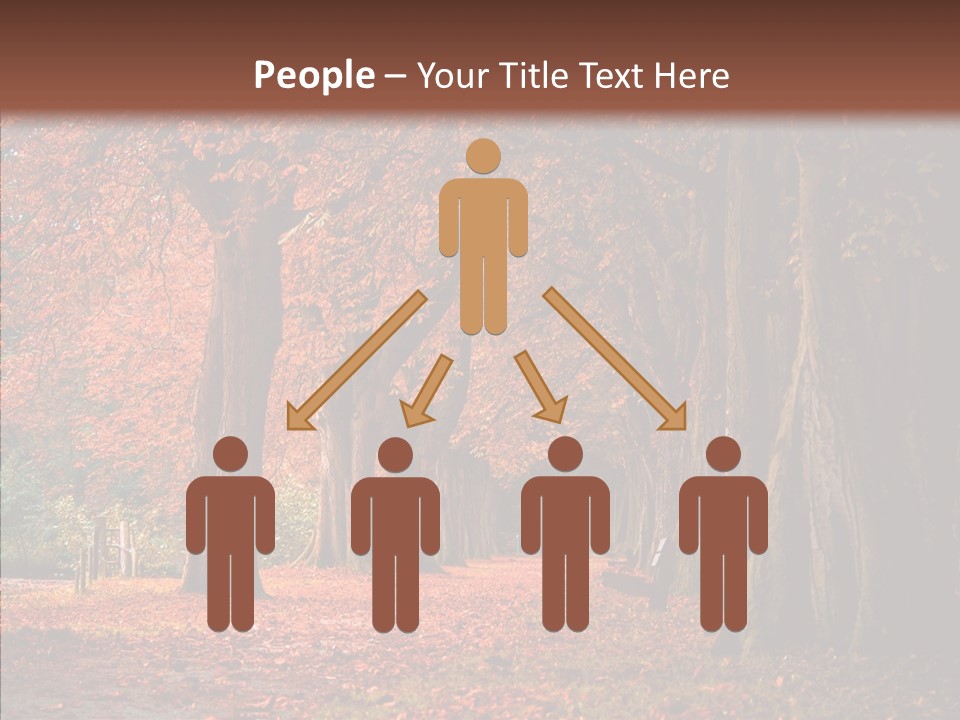 Walkway Foliage Orange PowerPoint Template