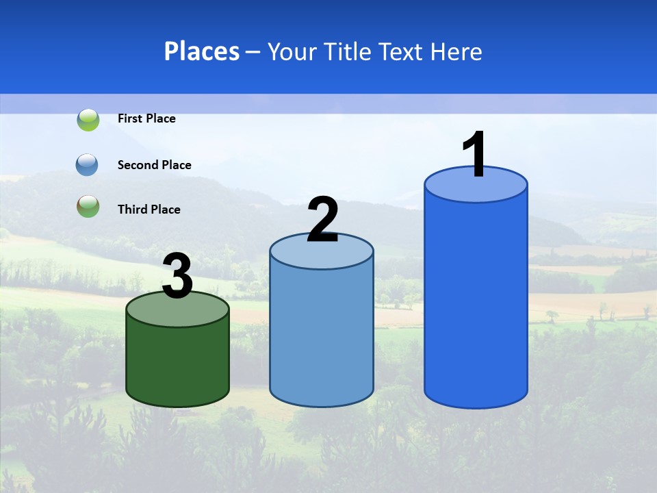 Europe Blue Scenery PowerPoint Template