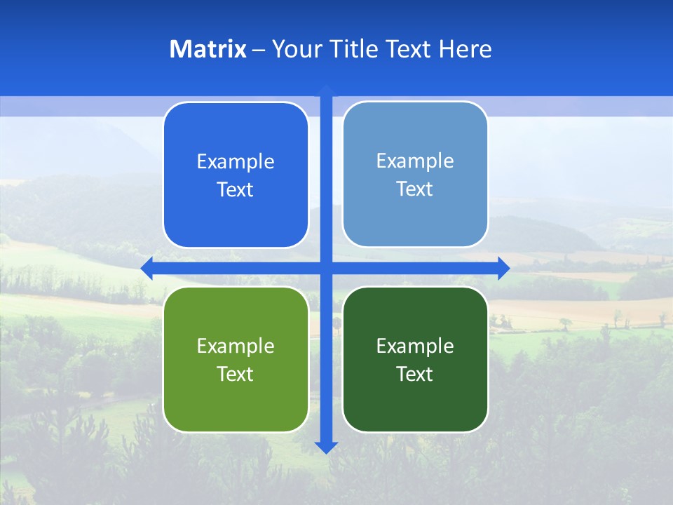 Europe Blue Scenery PowerPoint Template