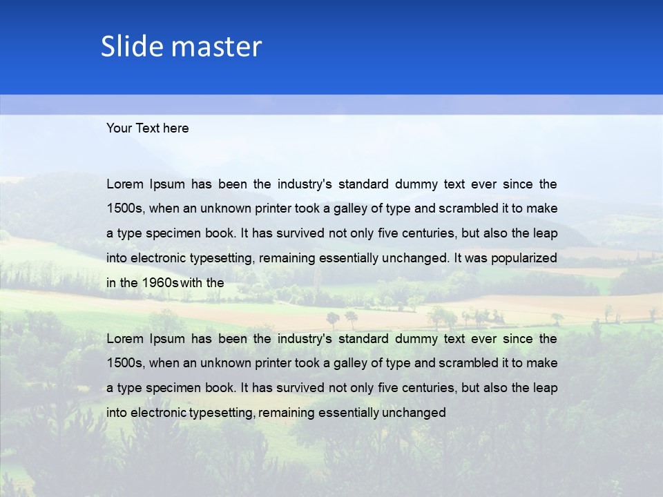 Europe Blue Scenery PowerPoint Template