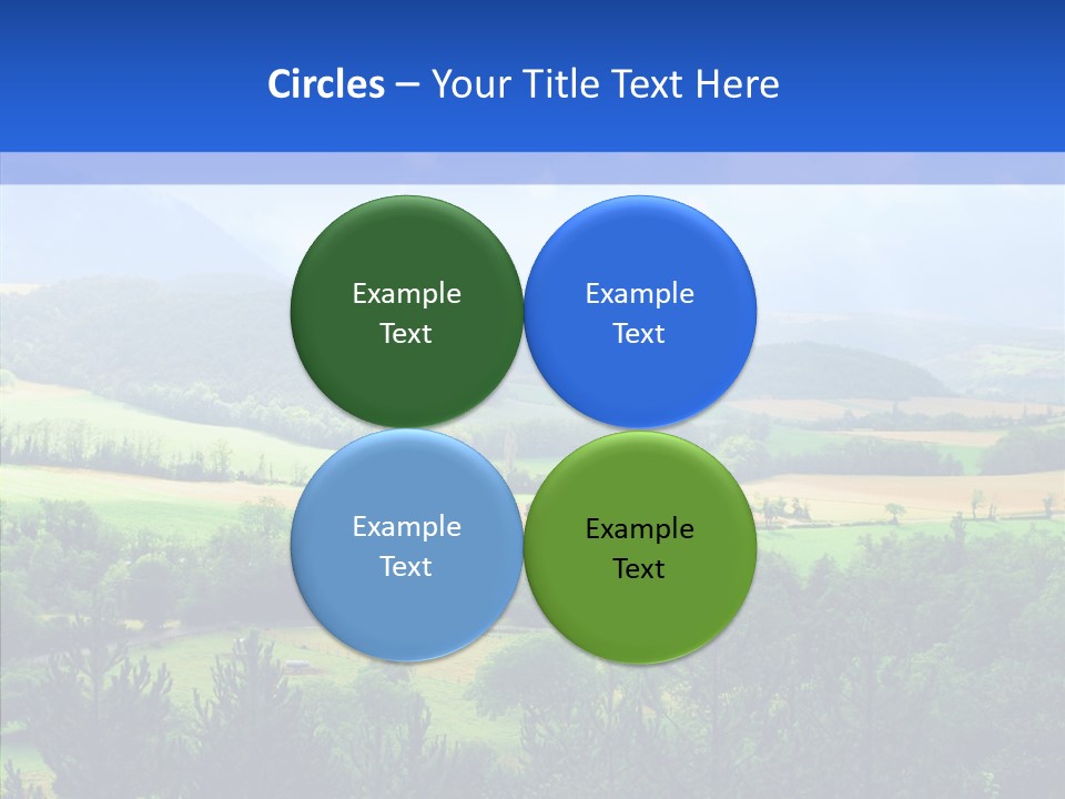 Europe Blue Scenery PowerPoint Template