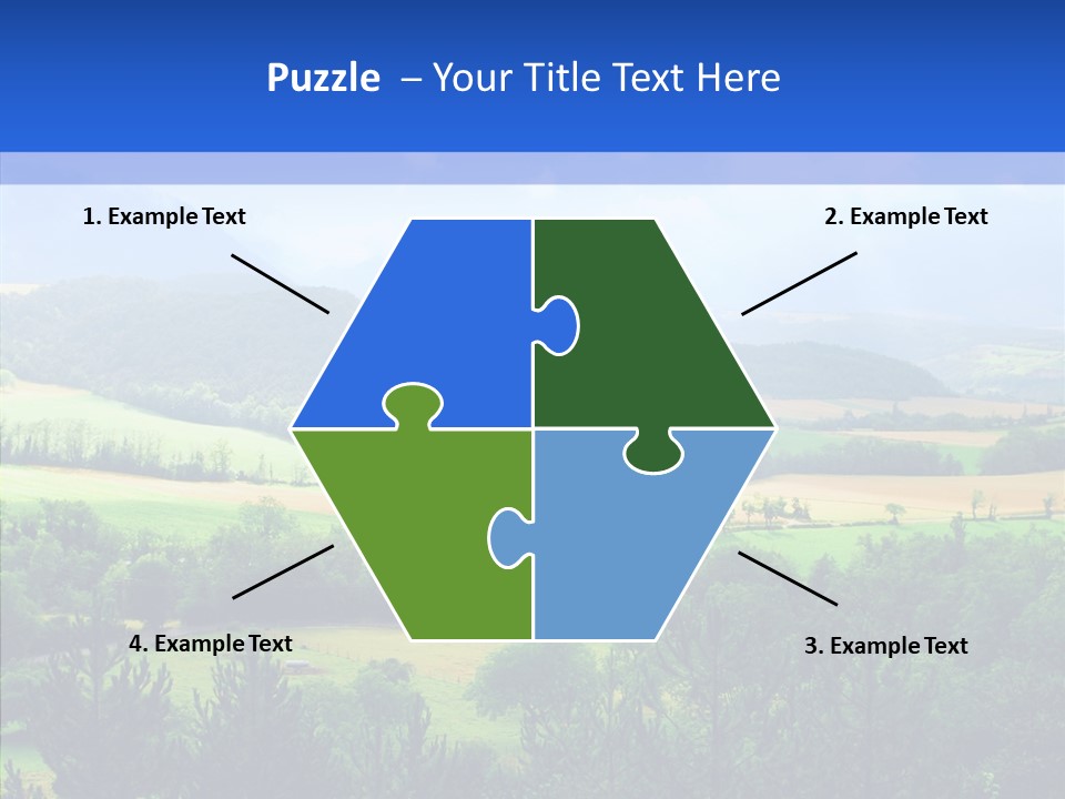 Europe Blue Scenery PowerPoint Template