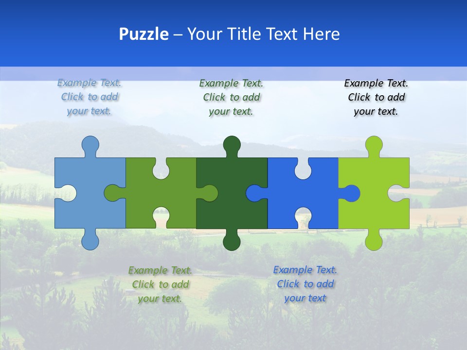 Europe Blue Scenery PowerPoint Template