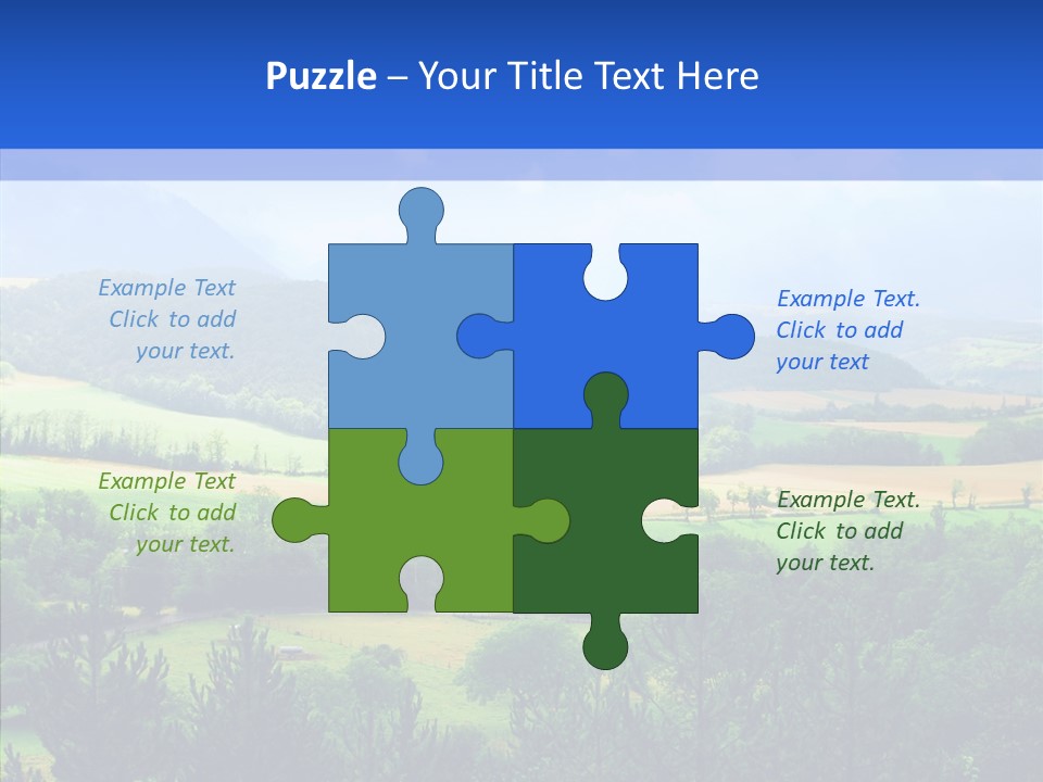 Europe Blue Scenery PowerPoint Template