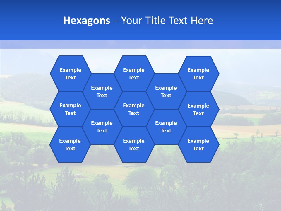 Europe Blue Scenery PowerPoint Template