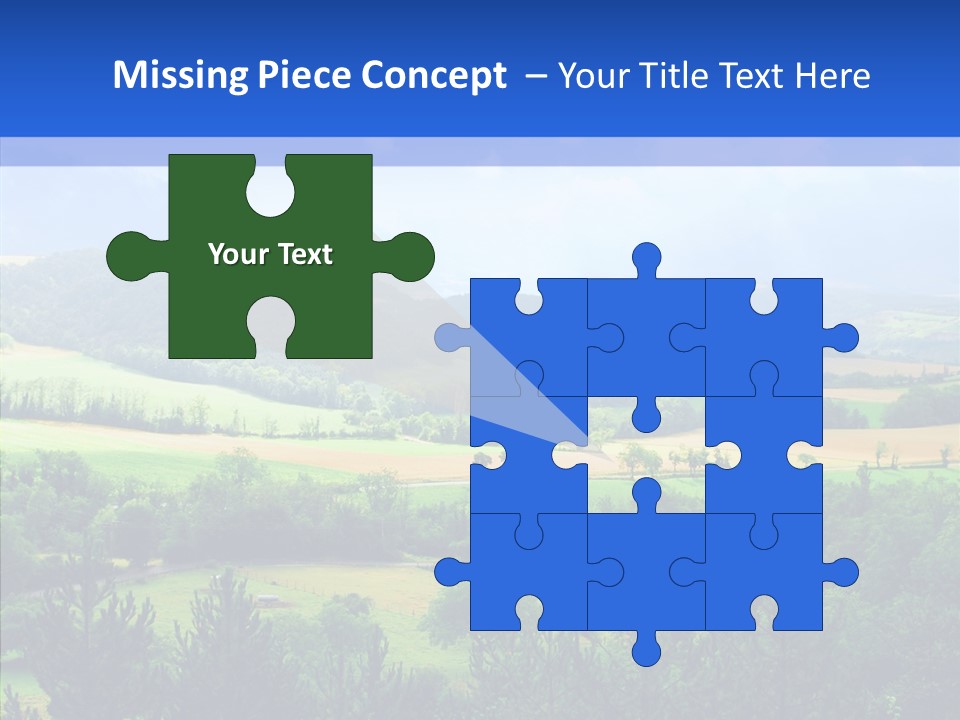 Europe Blue Scenery PowerPoint Template