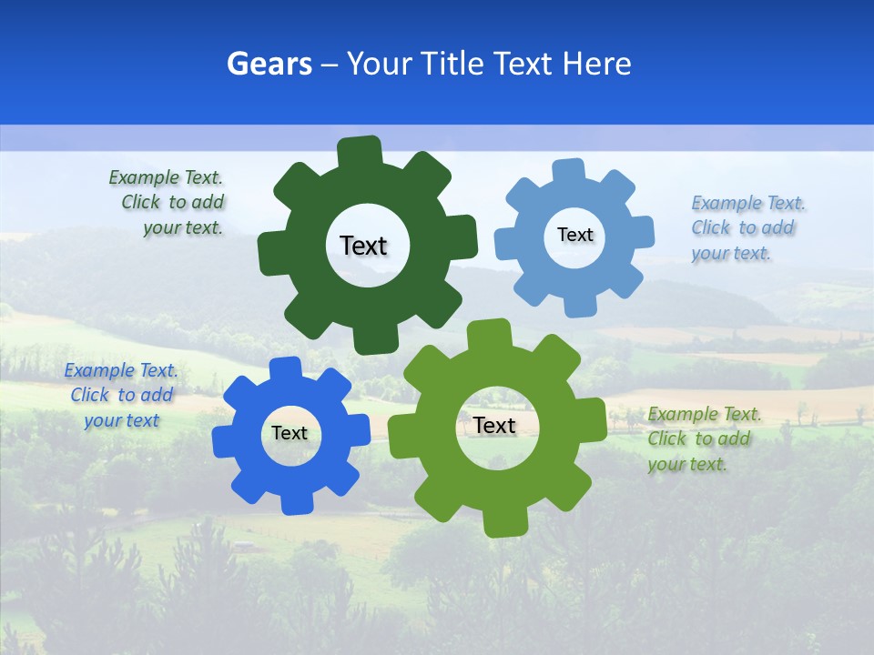 Europe Blue Scenery PowerPoint Template