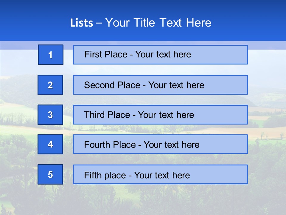 Europe Blue Scenery PowerPoint Template