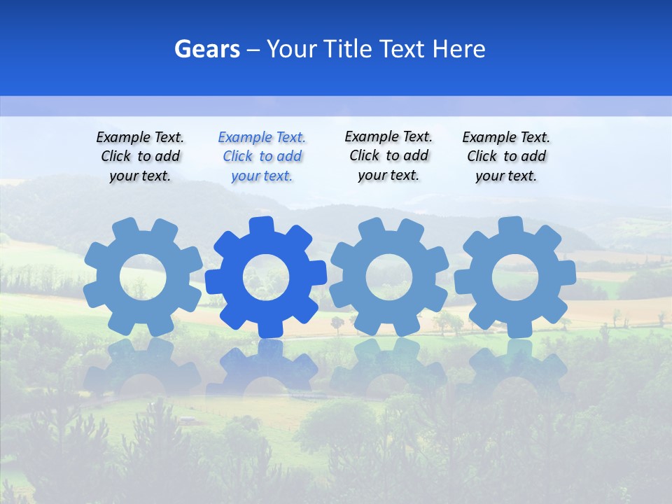 Europe Blue Scenery PowerPoint Template