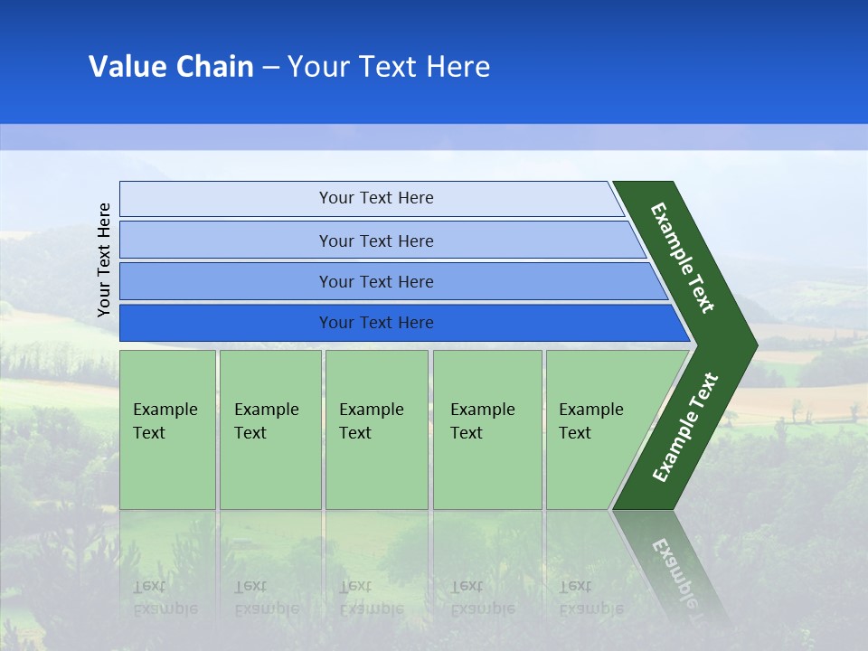 Europe Blue Scenery PowerPoint Template
