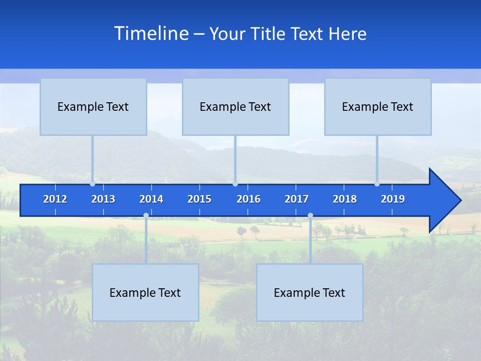 Europe Blue Scenery PowerPoint Template