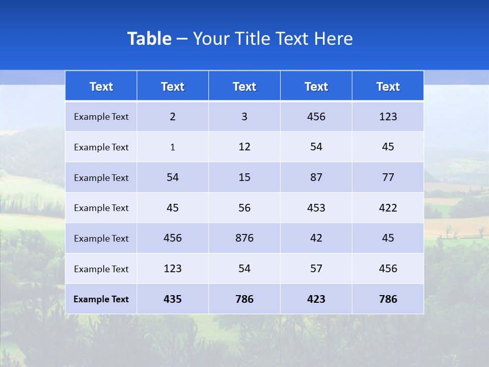Europe Blue Scenery PowerPoint Template