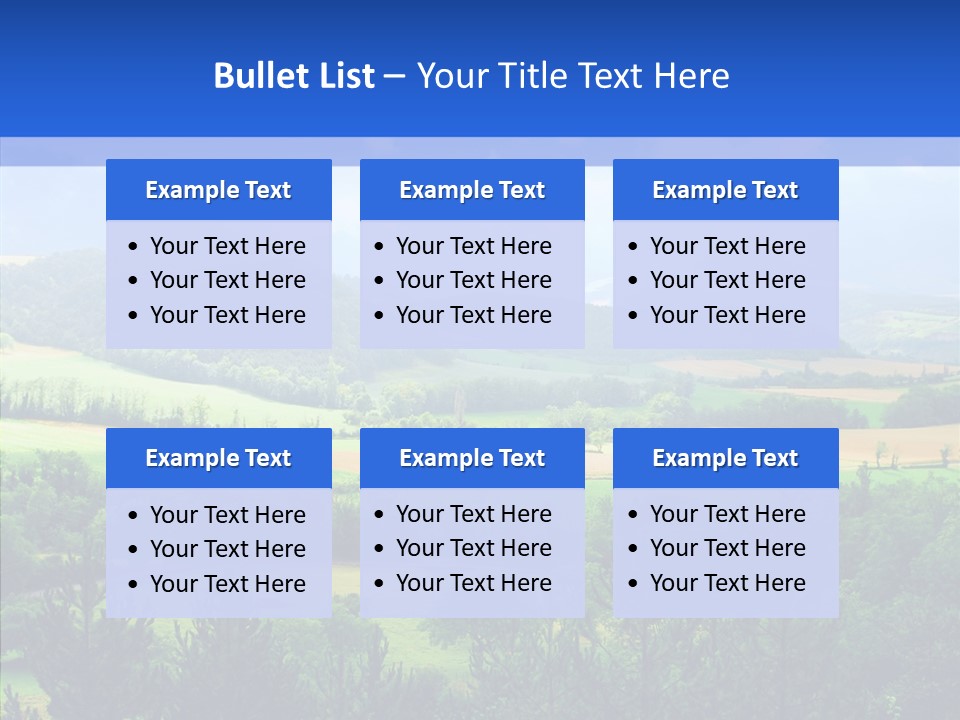 Europe Blue Scenery PowerPoint Template