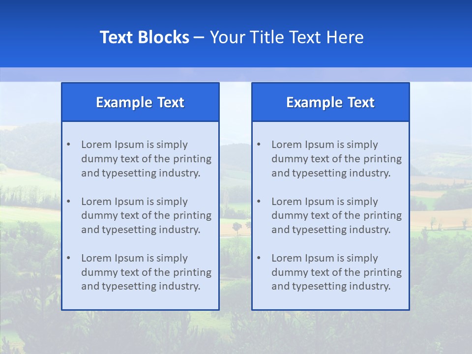 Europe Blue Scenery PowerPoint Template