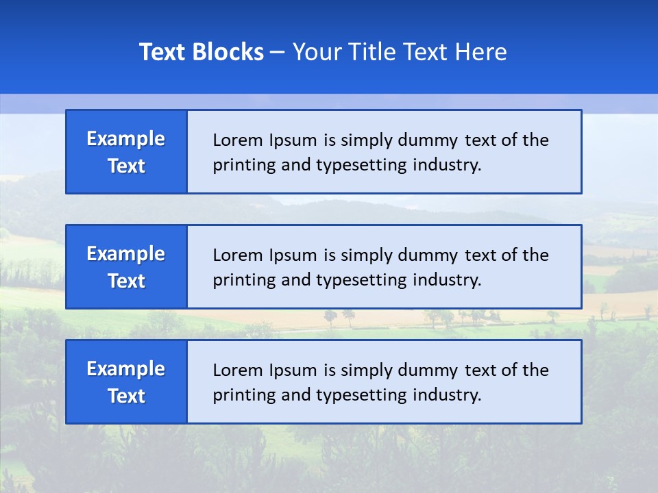 Europe Blue Scenery PowerPoint Template