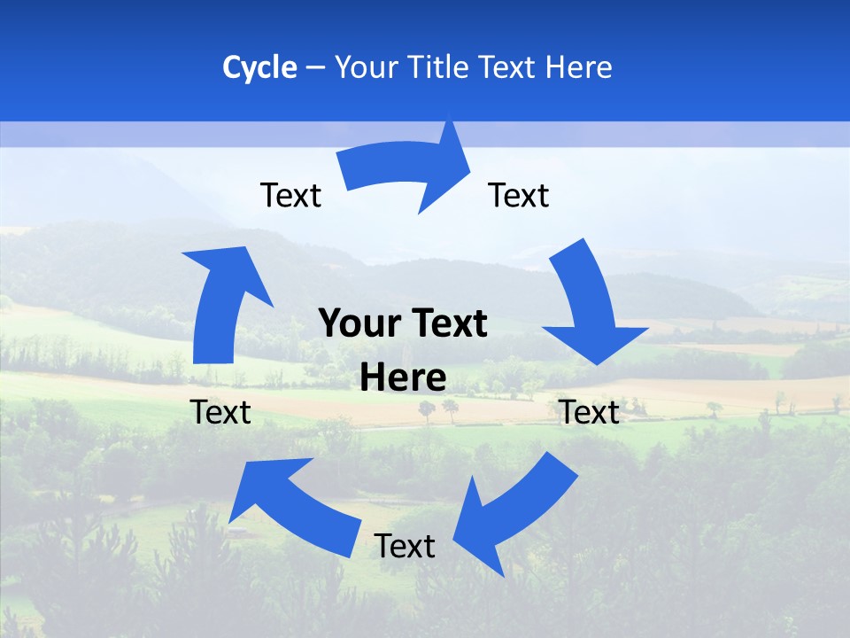 Europe Blue Scenery PowerPoint Template
