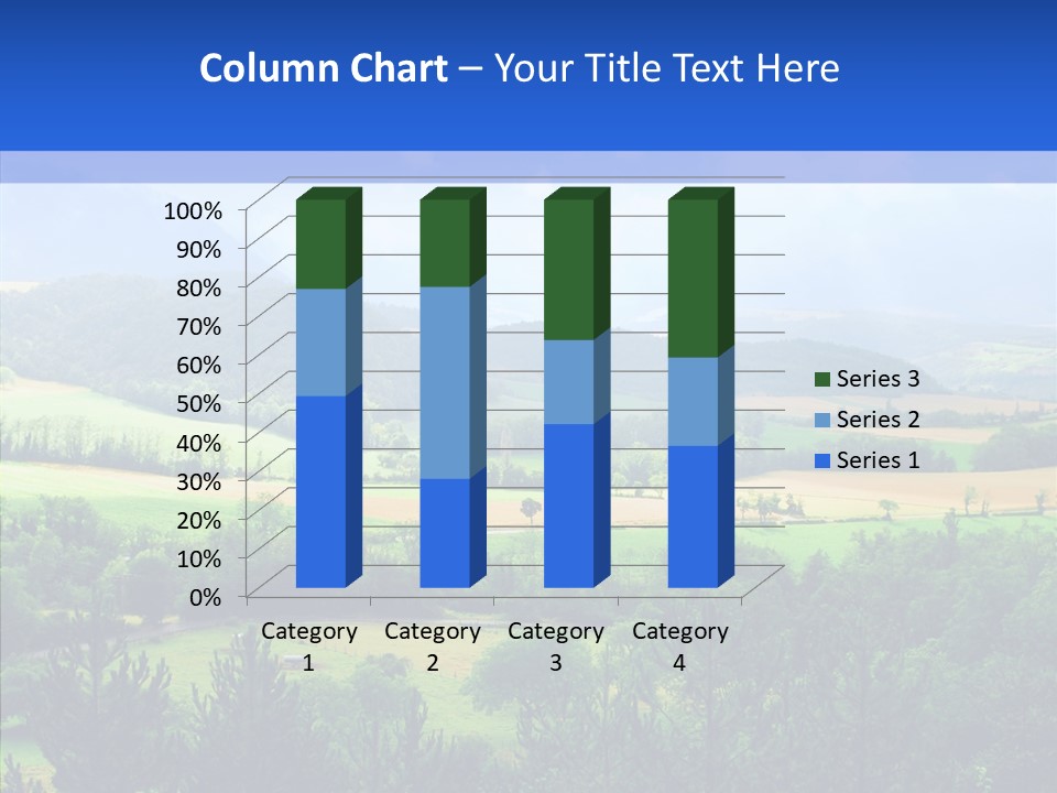 Europe Blue Scenery PowerPoint Template