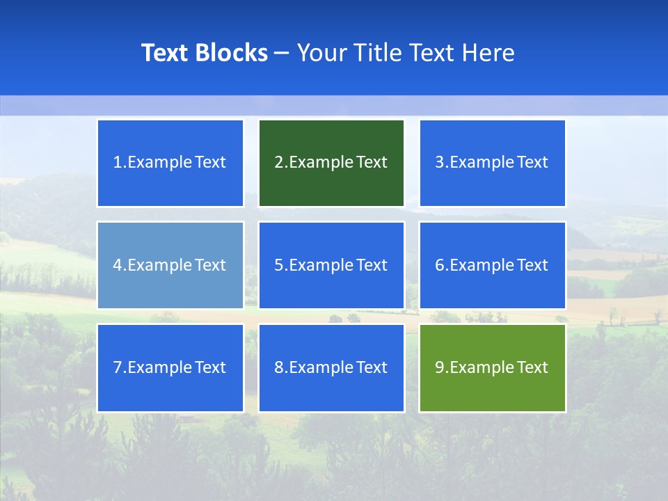 Europe Blue Scenery PowerPoint Template