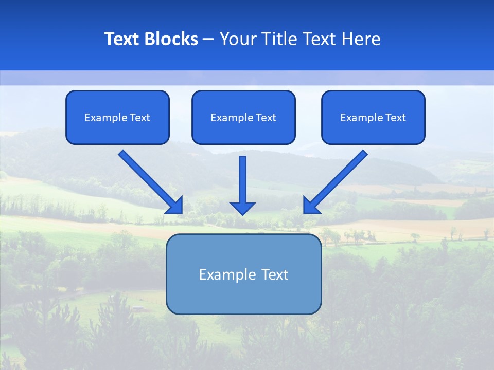 Europe Blue Scenery PowerPoint Template