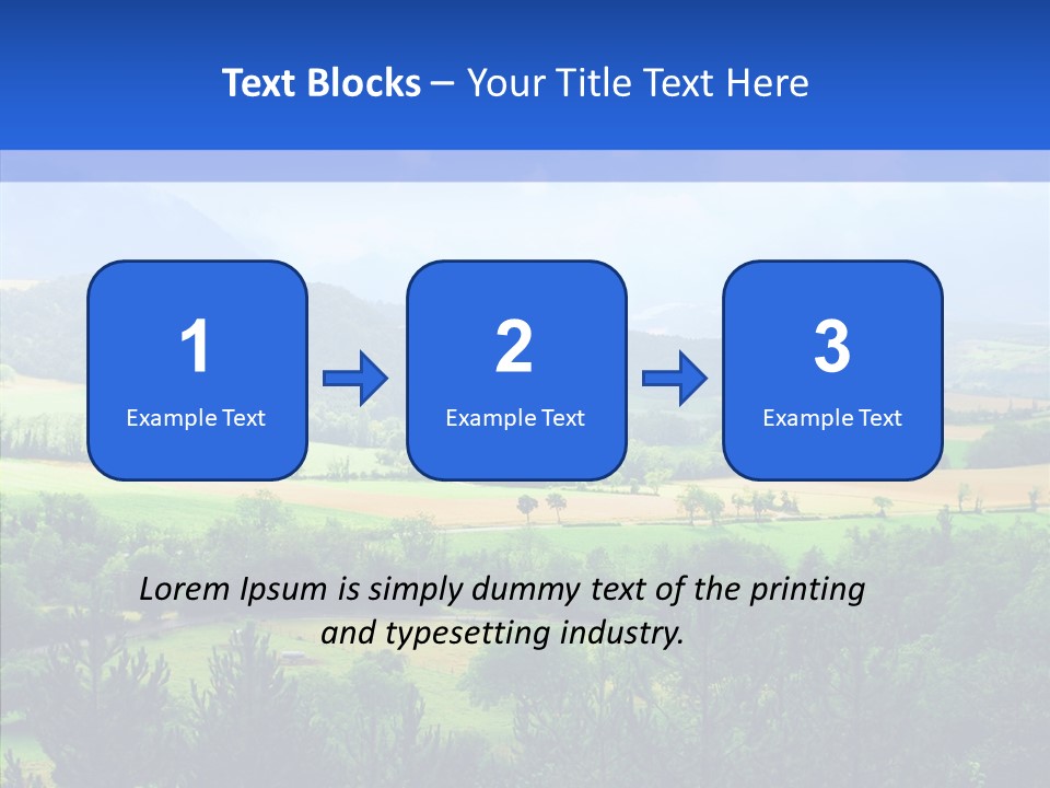 Europe Blue Scenery PowerPoint Template