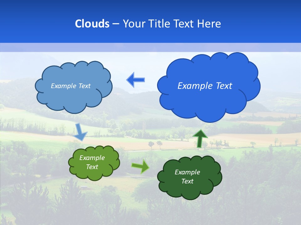 Europe Blue Scenery PowerPoint Template