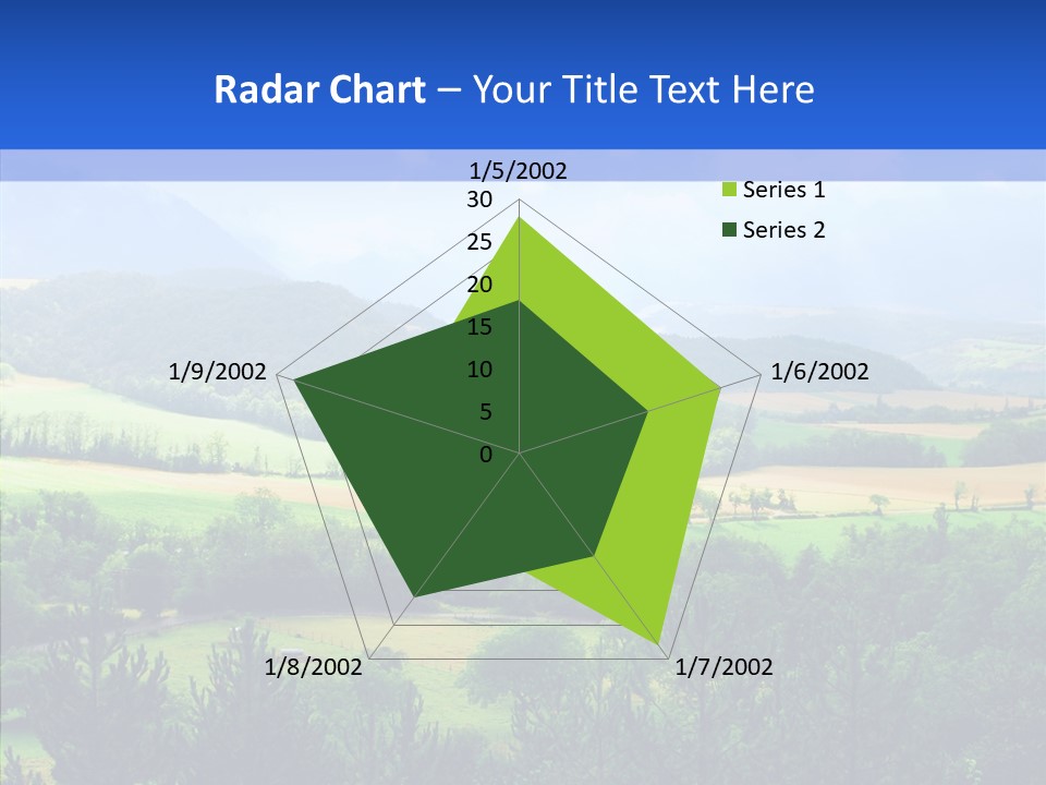 Europe Blue Scenery PowerPoint Template