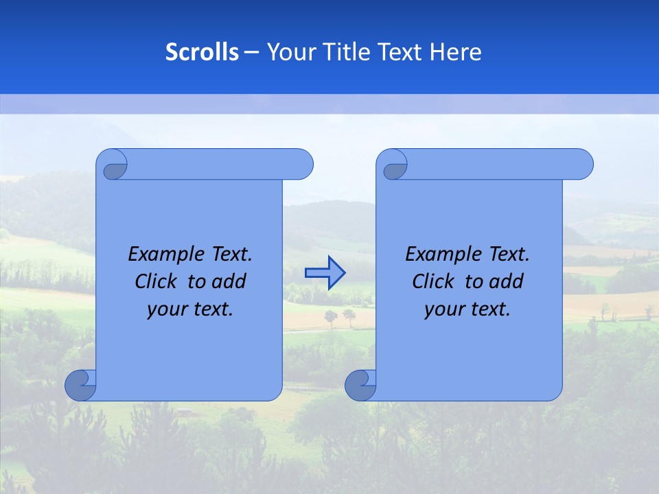 Europe Blue Scenery PowerPoint Template