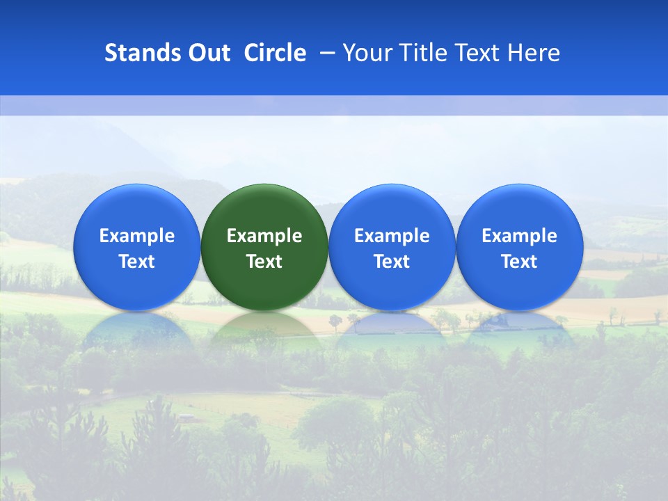 Europe Blue Scenery PowerPoint Template