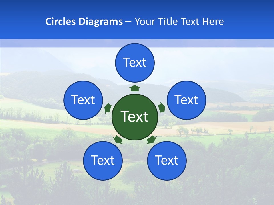 Europe Blue Scenery PowerPoint Template