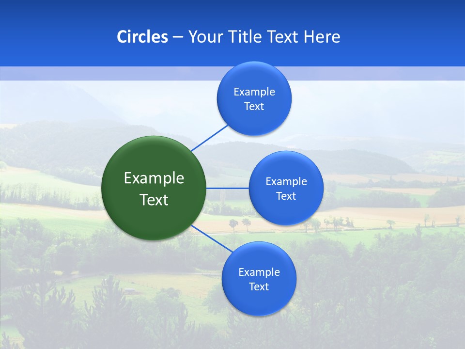 Europe Blue Scenery PowerPoint Template