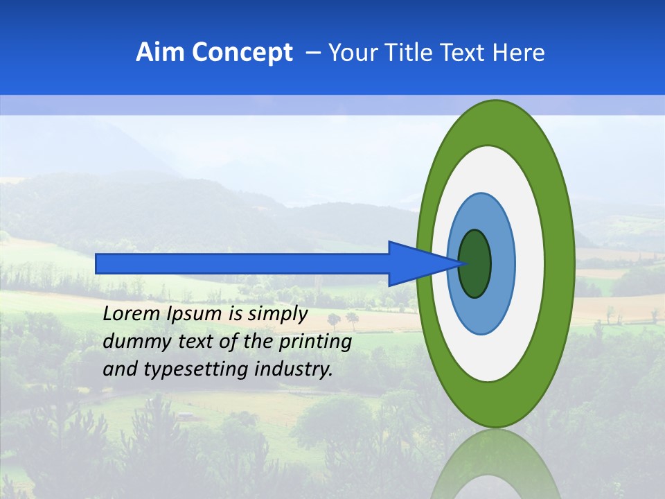 Europe Blue Scenery PowerPoint Template