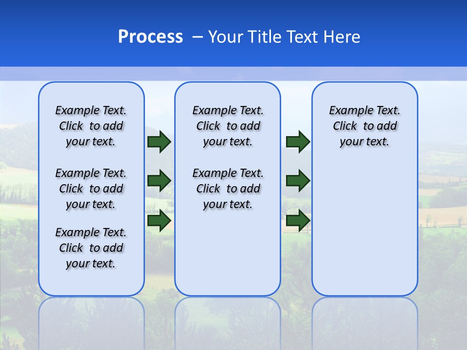 Europe Blue Scenery PowerPoint Template