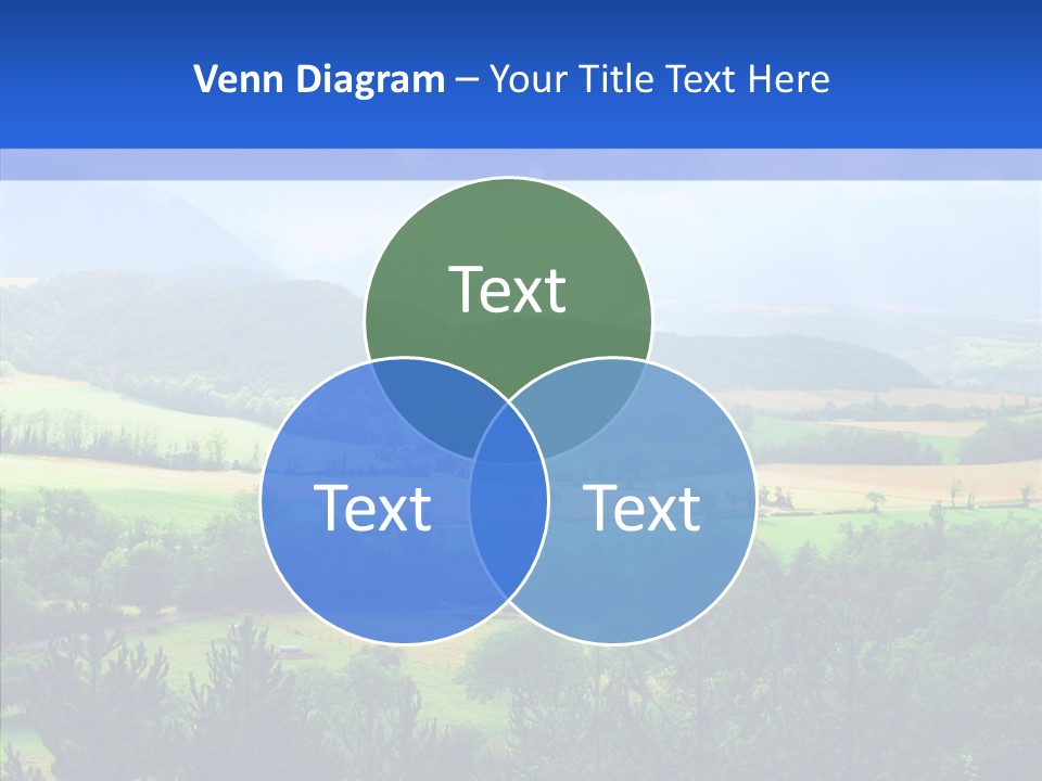 Europe Blue Scenery PowerPoint Template