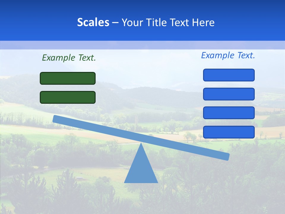 Europe Blue Scenery PowerPoint Template