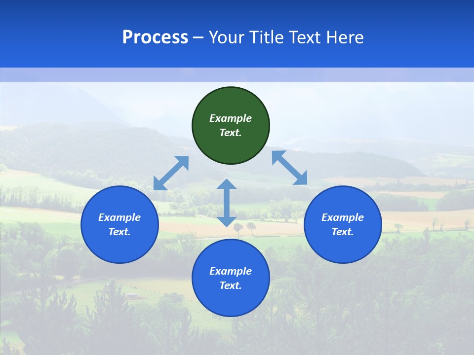 Europe Blue Scenery PowerPoint Template