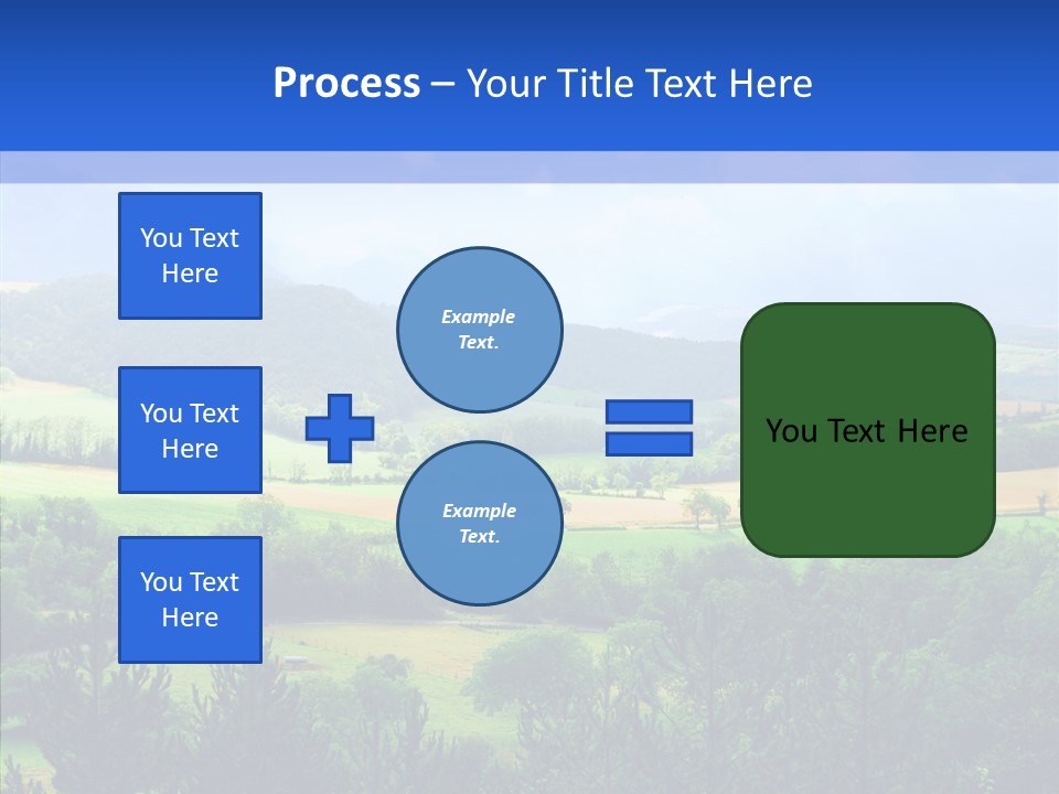 Europe Blue Scenery PowerPoint Template