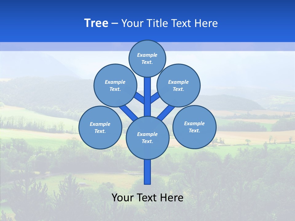 Europe Blue Scenery PowerPoint Template