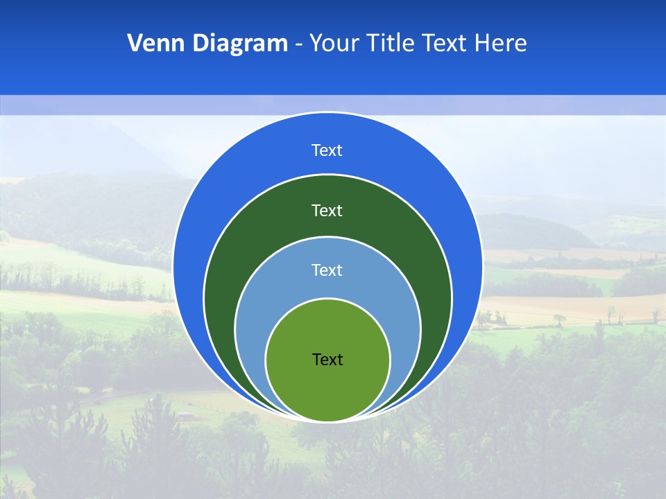 Europe Blue Scenery PowerPoint Template