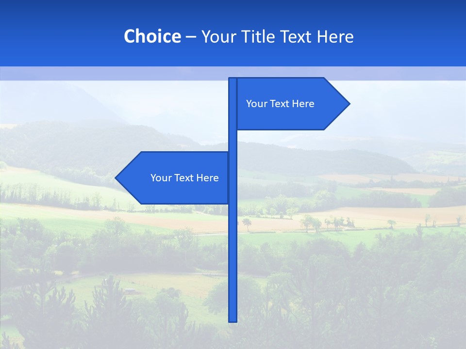 Europe Blue Scenery PowerPoint Template