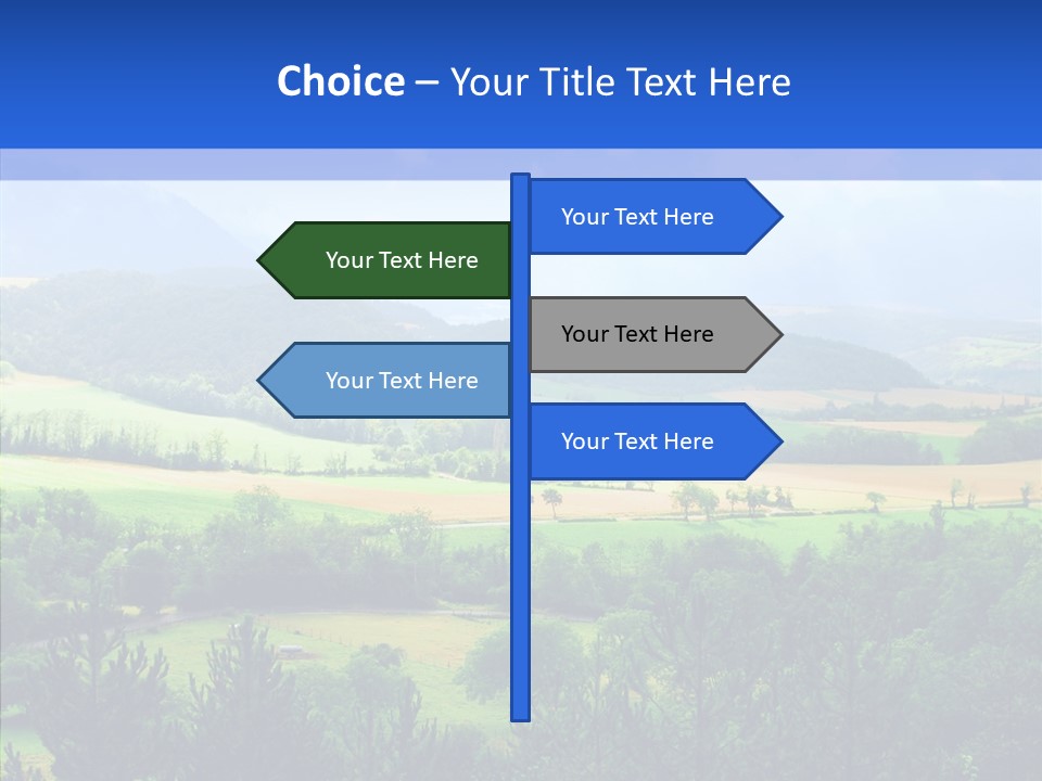 Europe Blue Scenery PowerPoint Template