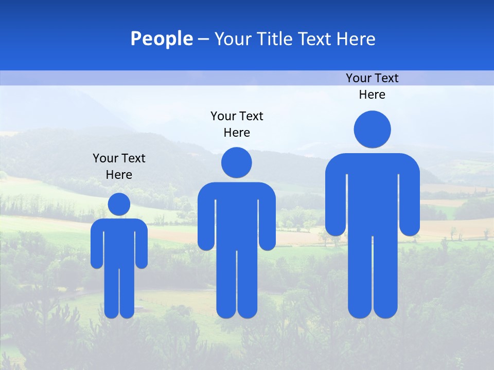 Europe Blue Scenery PowerPoint Template