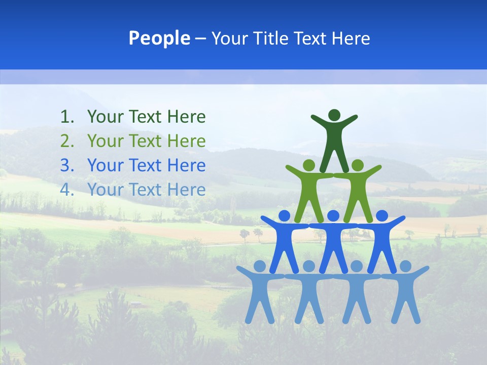 Europe Blue Scenery PowerPoint Template