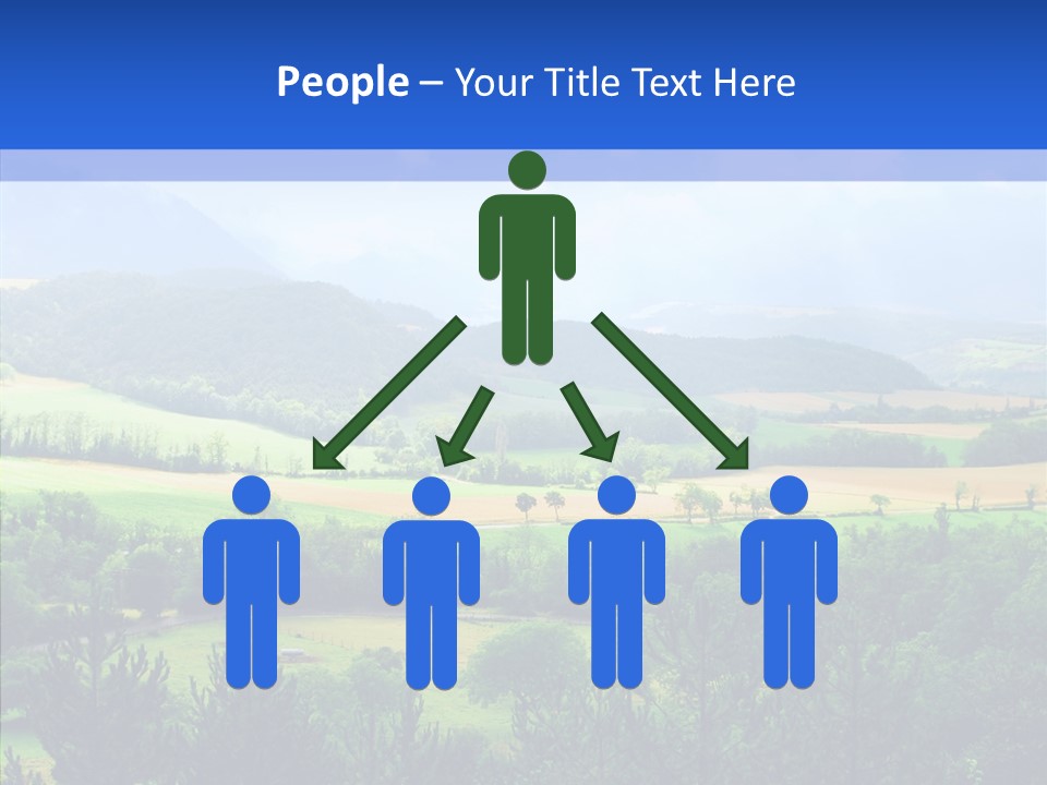 Europe Blue Scenery PowerPoint Template