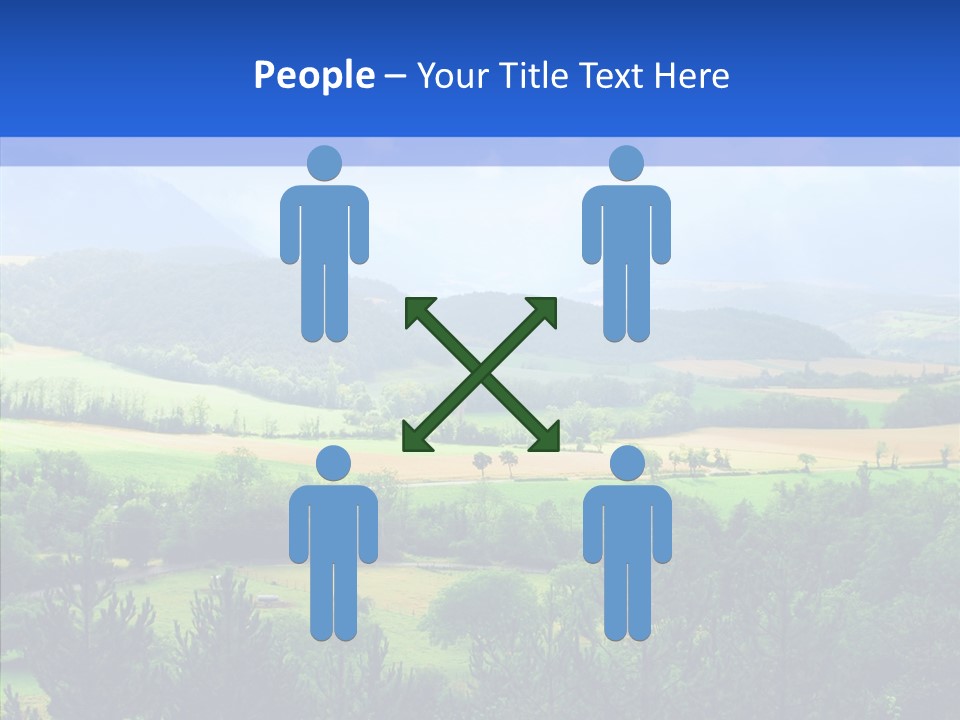 Europe Blue Scenery PowerPoint Template