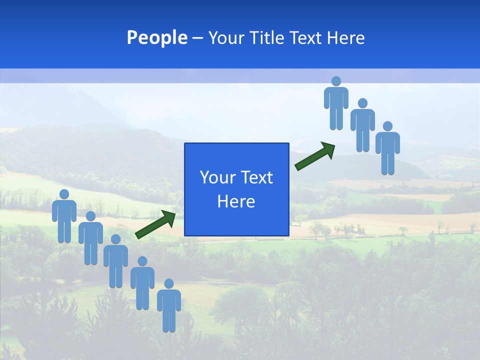 Europe Blue Scenery PowerPoint Template