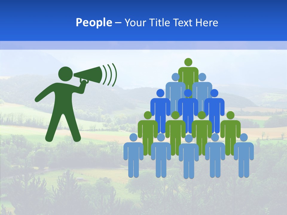 Europe Blue Scenery PowerPoint Template