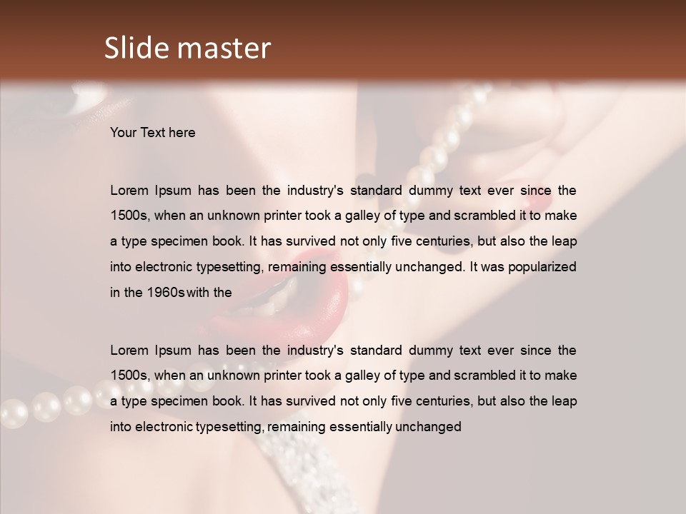 Flirt Red Beauty PowerPoint Template